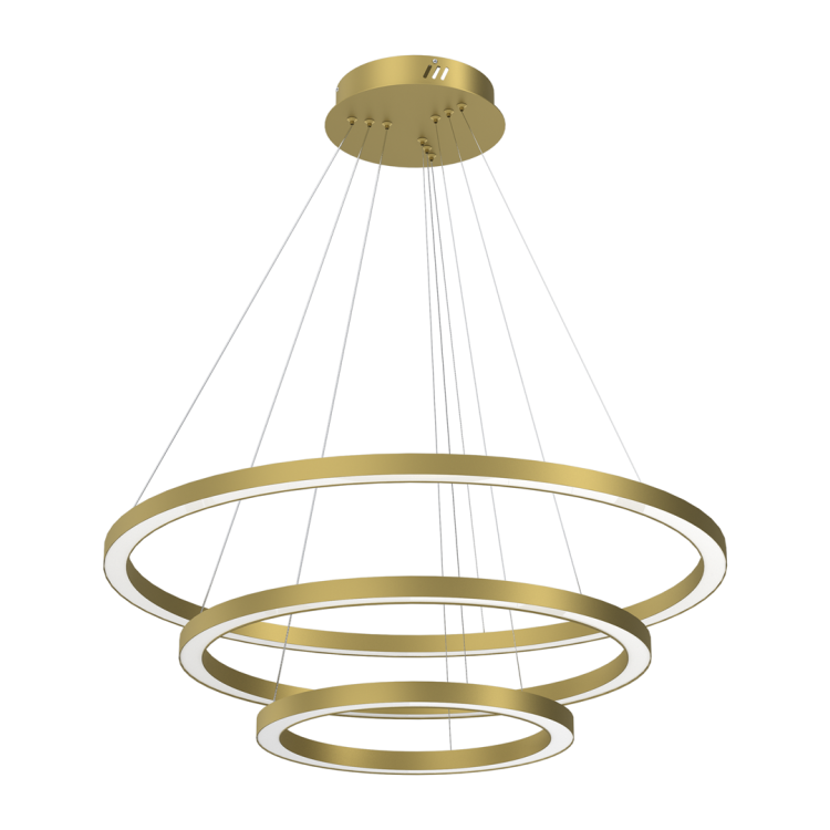 Lampa sufitowa wisząca okrąg koło Industrialna Loft GALAXIA GOLD 85W LED ML8425 Milagro 3500K nowoczesna oprawa oświetleniowa okrągła metal żyrandol złoty złota zwis Inspiracje Premium