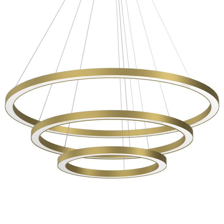 Lampa sufitowa wisząca okrąg koło Industrialna Loft GALAXIA GOLD 85W LED ML8425 Milagro 3500K nowoczesna oprawa oświetleniowa okrągła metal żyrandol złoty złota zwis Inspiracje Premium
