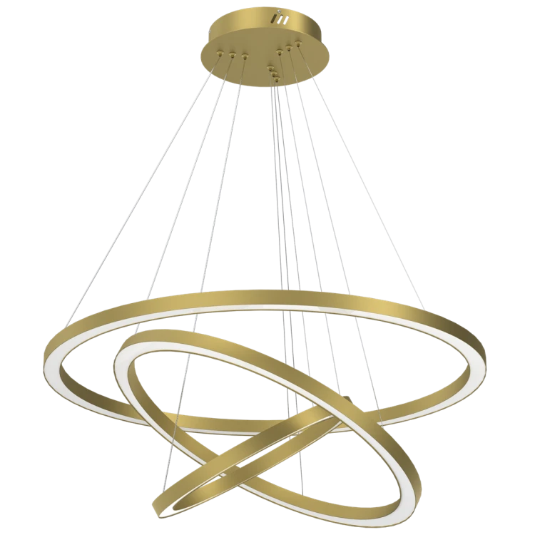 Lampa sufitowa wisząca okrąg koło Industrialna Loft GALAXIA GOLD 85W LED ML8425 Milagro 3500K nowoczesna oprawa oświetleniowa okrągła metal żyrandol złoty złota zwis Inspiracje Premium