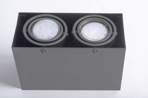 LAMPA SUFITOWA BLOCCO SZARY 2x7W GU10 LED ML843 Milagro