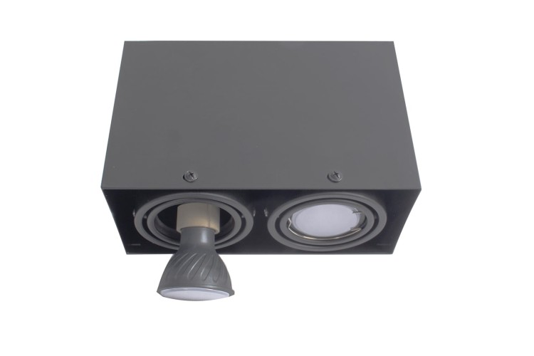 LAMPA SUFITOWA BLOCCO SZARY 2x7W GU10 LED ML843 Milagro