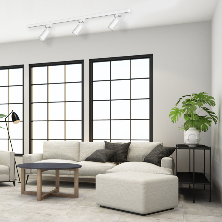 Zestaw Szynoprzewód 3xPipe Ring GU10 + Prowadnica 1,5m - Biały ML8722 Milagro