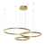 Lampa sufitowa wisząca okrąg koło Industrialna Loft GALAXIA GOLD 85W LED ML8790 Milagro 3500K nowoczesna oprawa oświetleniowa okrągła metal żyrandol złoty złota zwis Inspiracje Premium