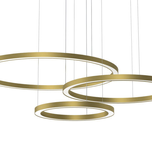 Lampa sufitowa wisząca okrąg koło Industrialna Loft GALAXIA GOLD 85W LED ML8790 Milagro 3500K nowoczesna oprawa oświetleniowa okrągła metal żyrandol złoty złota zwis Inspiracje Premium