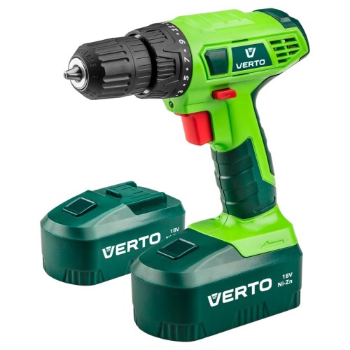 Wiertarko-wkrętarka akumulatorowa + Walizka 2 x 18V Ni-Zn 1.5Ah 50G187 Verto