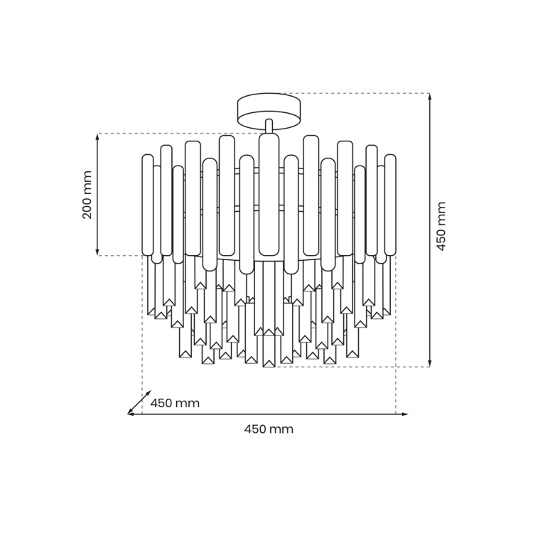 Lampa sufitowa wisząca żyrandol ASPEN CHROME 6xE14 ML8809 Milagro 6x E14 45cm nowoczesna oprawa oświetleniowa okrągła kryształy kryształ chrom zwis Inspiracje Premium
