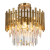 Lampa sufitowa wisząca żyrandol ASPEN GOLD 6xE14 ML8810 Milagro 6x E14 45cm nowoczesna oprawa oświetleniowa okrągła kryształy kryształ złoty złota zwis Inspiracje Premium