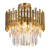 Lampa sufitowa wisząca żyrandol ASPEN GOLD 6xE14 ML8810 Milagro 6x E14 45cm nowoczesna oprawa oświetleniowa okrągła kryształy kryształ złoty złota zwis Inspiracje Premium