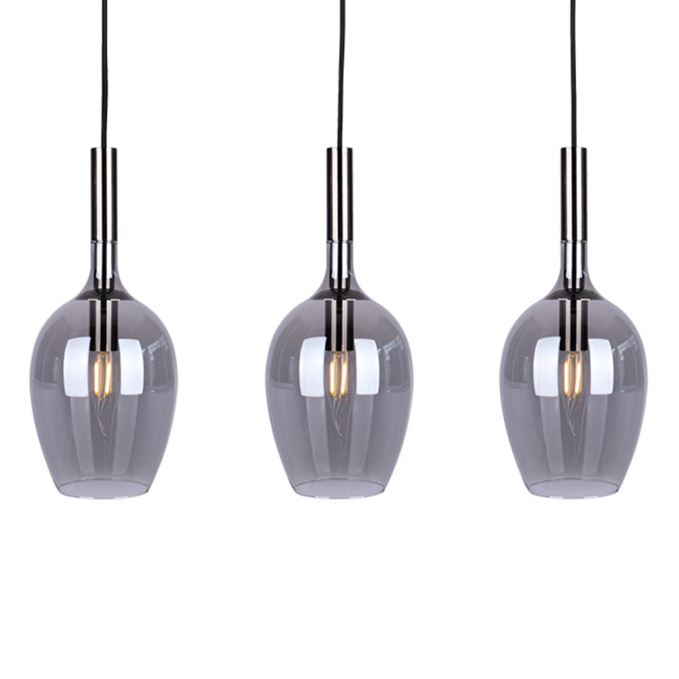 Lampa wisząca LUGANO SMOKED 3xE14 ML8814 Milagro