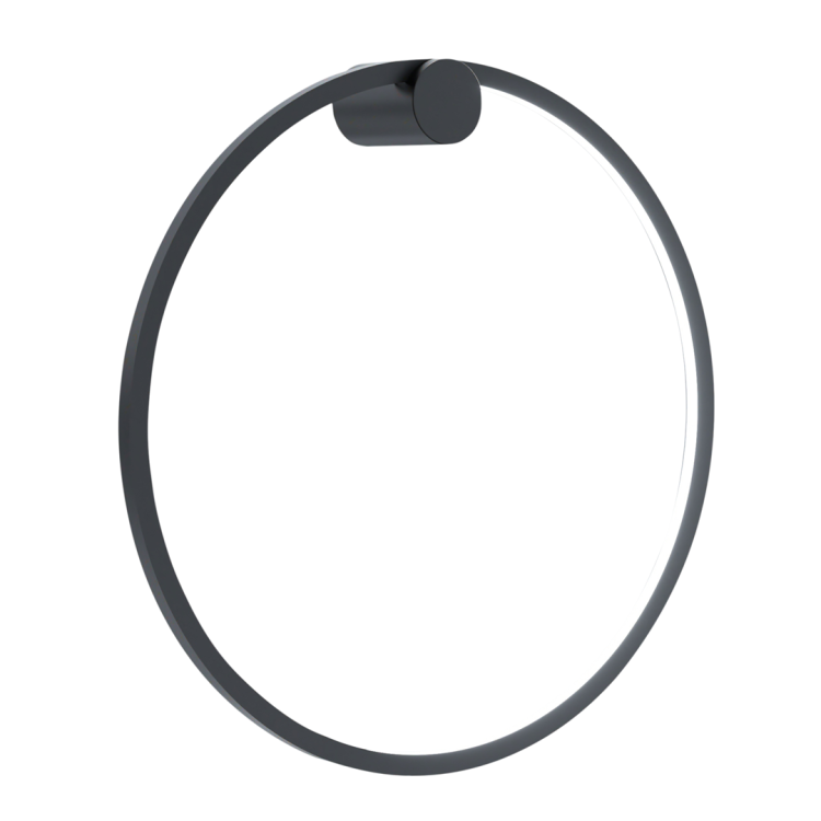 Lampa ścienna kinkiet SATURNO BLACK 25W LED ML8850 Milagro 4000K 50cm Industrialna Loft oprawa oświetleniowa nowoczesny dekoracyjny koło okrąg metalowy czarny czarna Inspiracje Premium