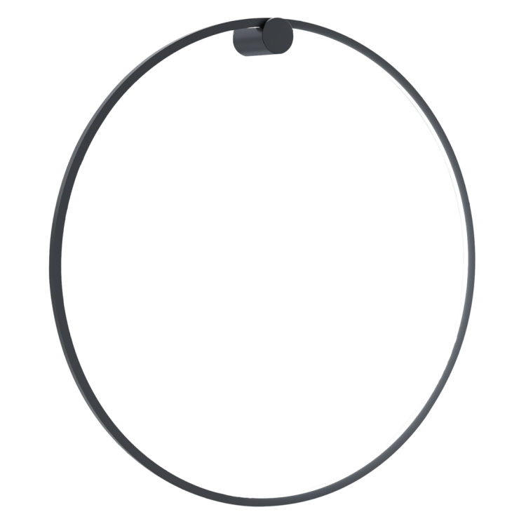 Lampa ścienna kinkiet SATURNO BLACK 46W LED ML8852 Milagro 4000K 80cm Industrialna Loft oprawa oświetleniowa nowoczesny dekoracyjny koło okrąg metalowy czarny czarna Inspiracje Premium