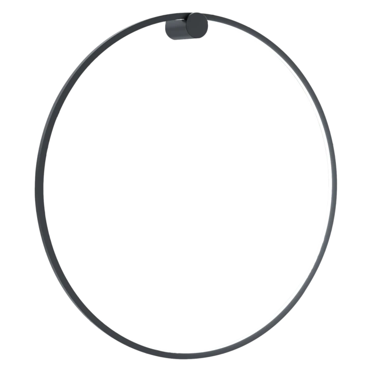 Lampa ścienna kinkiet SATURNO BLACK 46W LED ML8852 Milagro 4000K 80cm Industrialna Loft oprawa oświetleniowa nowoczesny dekoracyjny koło okrąg metalowy czarny czarna Inspiracje Premium