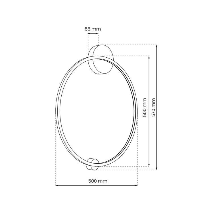 Lampa sufitowa ścienna kinkiet okrąg koło Industrialna Loft SATURNO BLACK 25W LED ML8858 Milagro 4000K 50cm nowoczesna oprawa oświetleniowa okrągła metal żyrandol czarny czarna Inspiracje Premium