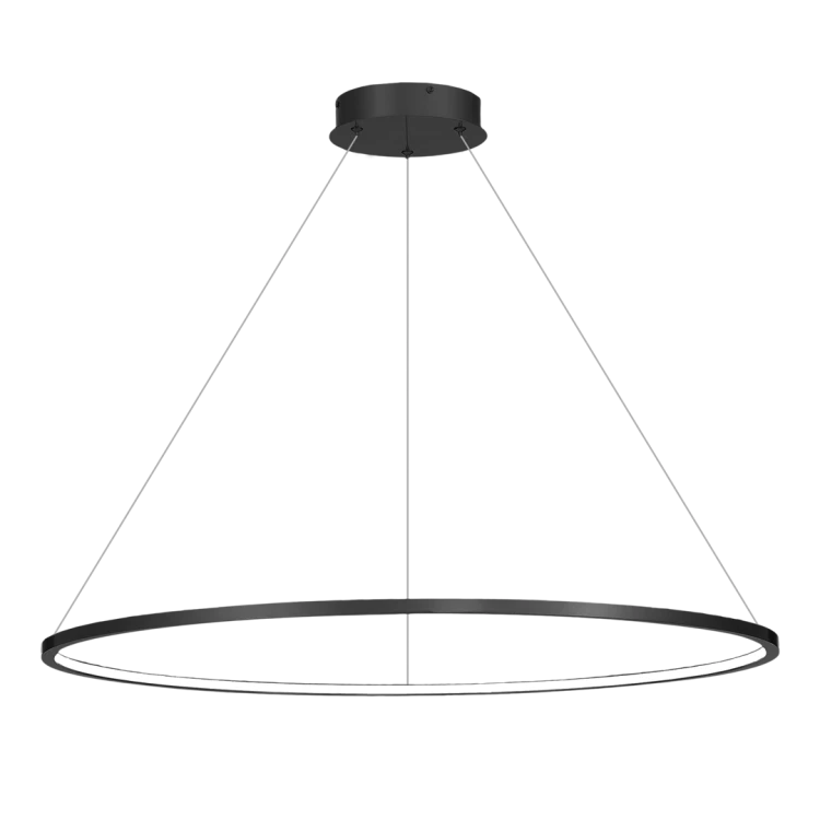 Lampa sufitowa wisząca okrąg koło Industrialna Loft SATURNO BLACK 57W LED ML8862 Milagro 4000K 100cm nowoczesna oprawa oświetleniowa okrągła metal żyrandol czarny czarna zwis Inspiracje Premium