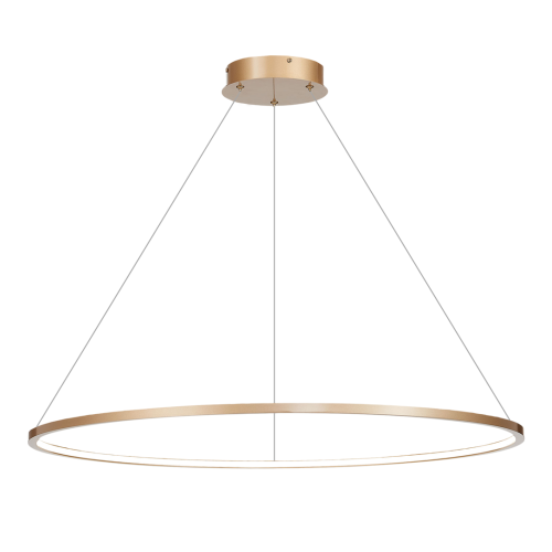 Lampa sufitowa wisząca okrąg koło Industrialna Loft SATURNO GOLD 57W LED ML8863 Milagro 4000K 100cm nowoczesna oprawa oświetleniowa okrągła metal żyrandol złoty złota zwis Inspiracje Premium