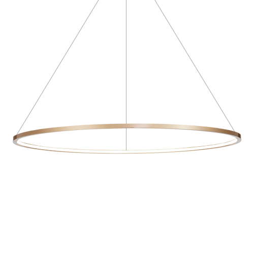 Lampa sufitowa wisząca okrąg koło Industrialna Loft SATURNO GOLD 57W LED ML8863 Milagro 4000K 100cm nowoczesna oprawa oświetleniowa okrągła metal żyrandol złoty złota zwis Inspiracje Premium