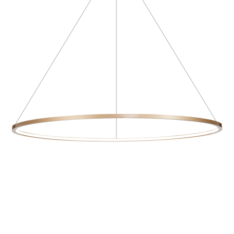 Lampa sufitowa wisząca okrąg koło Industrialna Loft SATURNO GOLD 57W LED ML8863 Milagro 4000K 100cm nowoczesna oprawa oświetleniowa okrągła metal żyrandol złoty złota zwis Inspiracje Premium