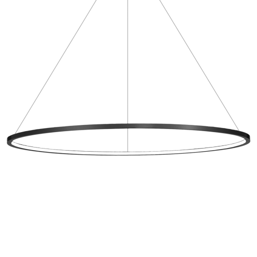 Lampa sufitowa wisząca okrąg koło Industrialna Loft SATURNO BLACK 65W LED ML8864 Milagro 4000K 120cm nowoczesna oprawa oświetleniowa okrągła metal żyrandol czarny czarna zwis Inspiracje Premium