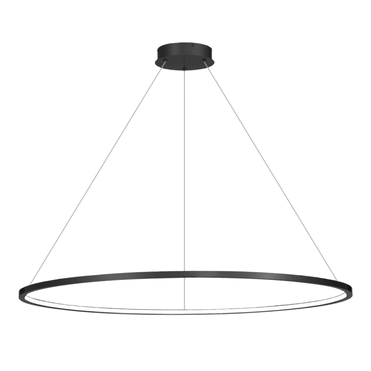 Lampa sufitowa wisząca okrąg koło Industrialna Loft SATURNO BLACK 65W LED ML8864 Milagro 4000K 120cm nowoczesna oprawa oświetleniowa okrągła metal żyrandol czarny czarna zwis Inspiracje Premium