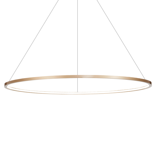 Lampa sufitowa wisząca okrąg koło Industrialna Loft SATURNO GOLD 65W LED ML8865 Milagro 4000K 120cm nowoczesna oprawa oświetleniowa okrągła metal żyrandol złoty złota zwis Inspiracje Premium