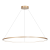 Lampa sufitowa wisząca okrąg koło Industrialna Loft SATURNO GOLD 65W LED ML8865 Milagro 4000K 120cm nowoczesna oprawa oświetleniowa okrągła metal żyrandol złoty złota zwis Inspiracje Premium