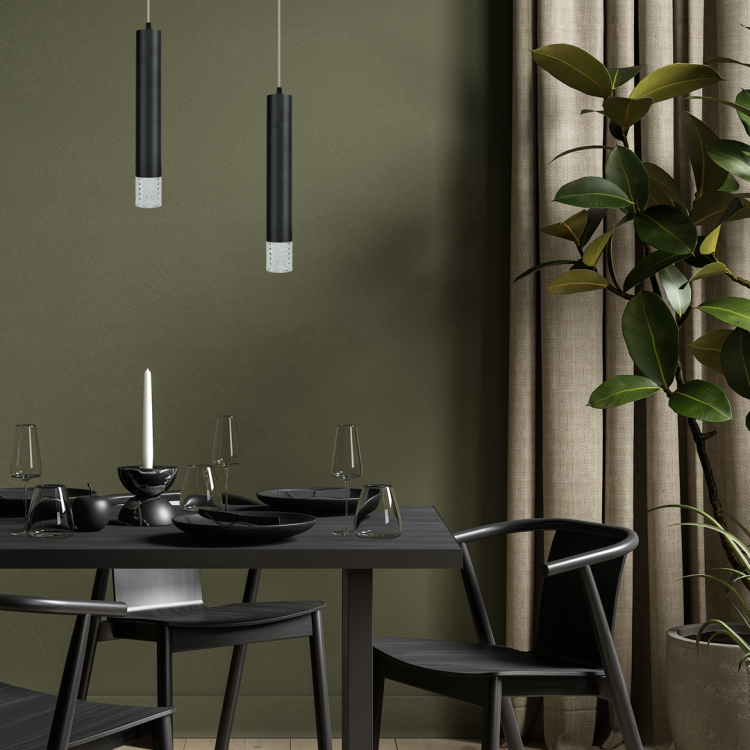 Lampa wisząca TUBI BLACK 1xGU10 ML8877 Milagro