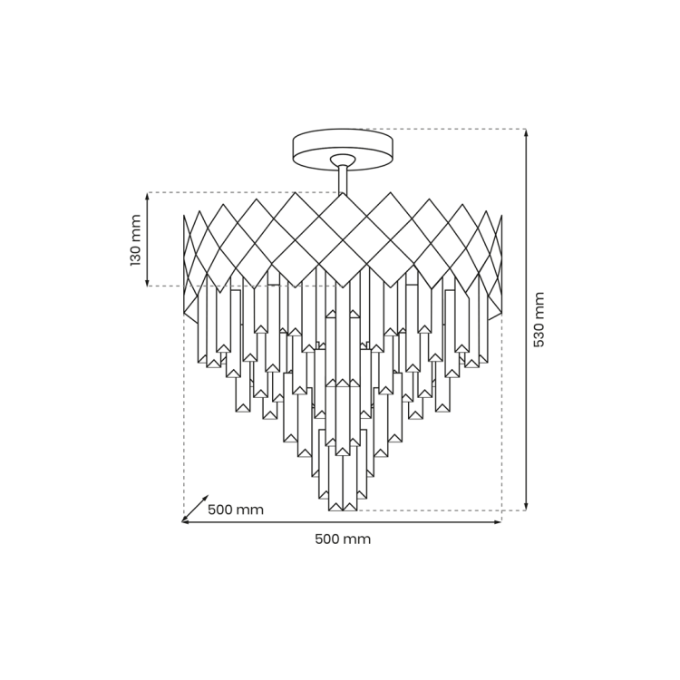 Lampa sufitowa CARISMA CHROME 9xE14 ML8888 Milagro