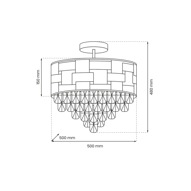 Lampa sufitowa LUXURIA 9xE14 ML8894 Milagro