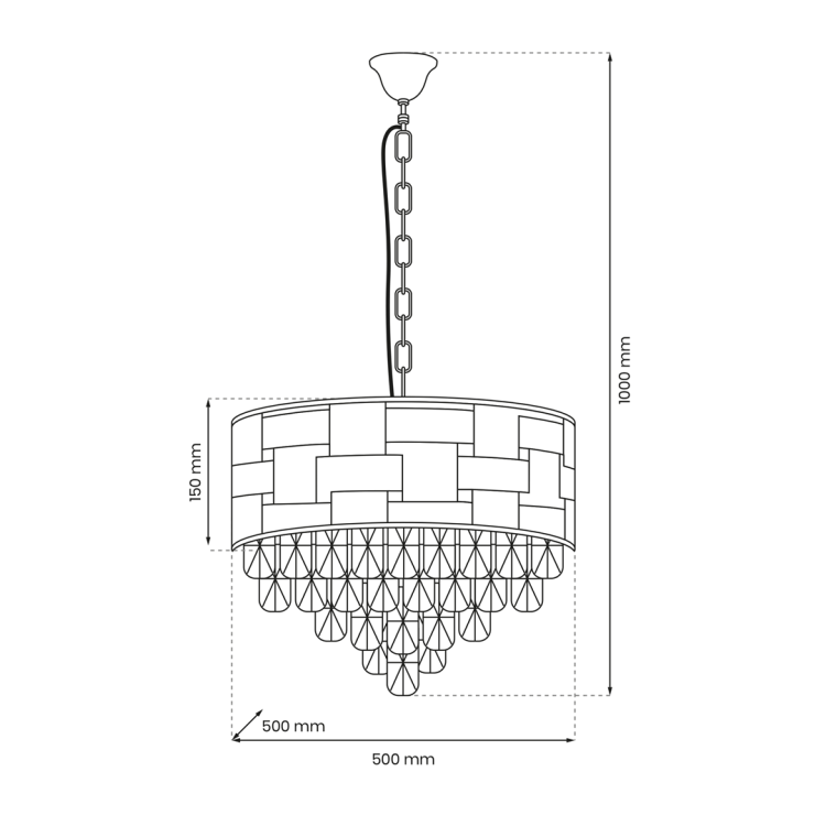 Żyrandol LUXURIA 9xE14 ML8895 Milagro