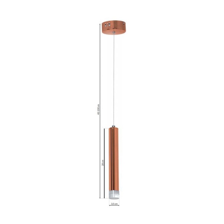 LAMPA WISZĄCA COPPER 5W LED ML984 Milagro