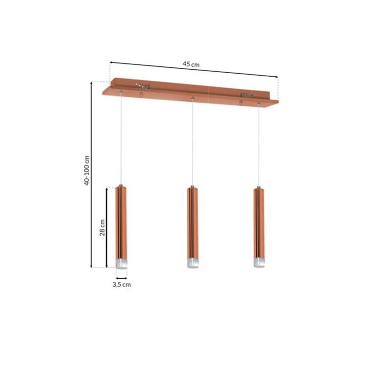 LAMPA WISZĄCA COPPER 15W LED ML985 Milagro