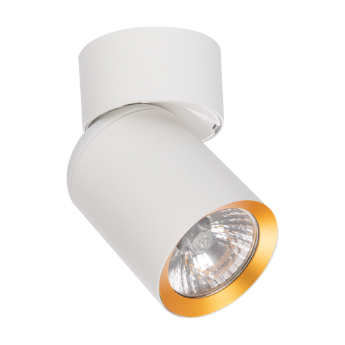 Lampa ścienno-sufitowa Kinkiet Industrialny Spot Andy 1xGU10 Biały + Złoty ML9932 Milagro GU10 Loft nowoczesny metalowy biały biała złoty złota pojedynczy Inspiracje Premium