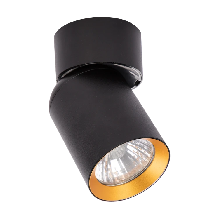 Lampa ścienno-sufitowa Kinkiet Industrialny Spot Andy 1xGU10 Czarny + Złoty ML9933 Milagro GU10 Loft nowoczesny metalowy czarny czarna złoty złota pojedynczy Inspiracje Premium