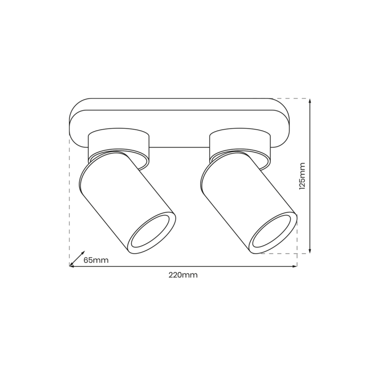 Lampa ścienno-sufitowa Kinkiet Industrialny Andy 2xGU10 Biały + Złoty ML9934 Milagro 2x GU10 Loft nowoczesny metalowy biały biała złoty złota potrójny Inspiracje Premium