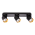 Lampa ścienno-sufitowa Kinkiet Industrialny Andy 3xGU10 Czarny + Złoty ML9937 Milagro 3x GU10 Loft nowoczesny metalowy czarny czarna złoty złota potrójny Inspiracje Premium