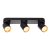 Lampa ścienno-sufitowa Kinkiet Industrialny Andy 3xGU10 Czarny + Złoty ML9937 Milagro 3x GU10 Loft nowoczesny metalowy czarny czarna złoty złota potrójny Inspiracje Premium