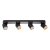 Lampa ścienno-sufitowa Kinkiet Industrialny Andy 4xGU10 Czarny + Złoty ML9939 Milagro 4x GU10 Loft nowoczesny metalowy czarny czarna złoty złota poczwórny Inspiracje Premium