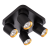 Lampa sufitowa oprawa Industrialna Andy 4xGU10 Kwadrat Czarny + Złoty ML9941 Milagro 4x GU10 Loft nowoczesny metalowy czarny czarna złoty złota poczwórny Inspiracje Premium