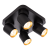 Lampa sufitowa oprawa Industrialna Andy 4xGU10 Kwadrat Czarny + Złoty ML9941 Milagro 4x GU10 Loft nowoczesny metalowy czarny czarna złoty złota poczwórny Inspiracje Premium
