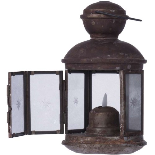 Dekoracja Lampion LED Vintage 21cm 3x AA WW Timer ZY1977 Emos IP20 1,5W stara lampa ciepły biały