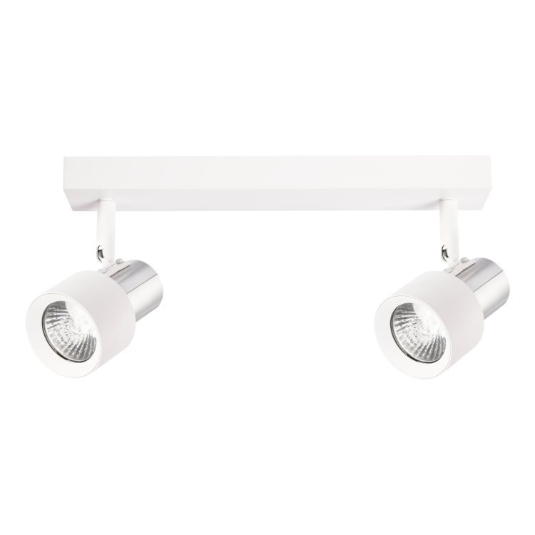 Lampa Sufitowa Cino 2xGU10 Biały + Chrom ML9946 Milagro