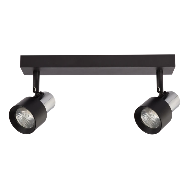 Lampa Sufitowa Cino 2xGU10 Czarny + Chrom ML9947 Milagro