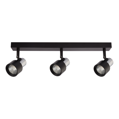 Lampa Sufitowa Cino 3xGU10 Czarny + Chrom ML9949 Milagro
