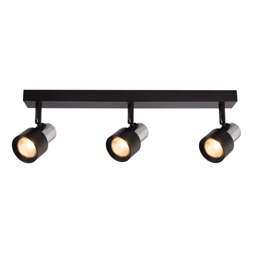 Lampa Sufitowa Cino 3xGU10 Czarny + Chrom ML9949 Milagro