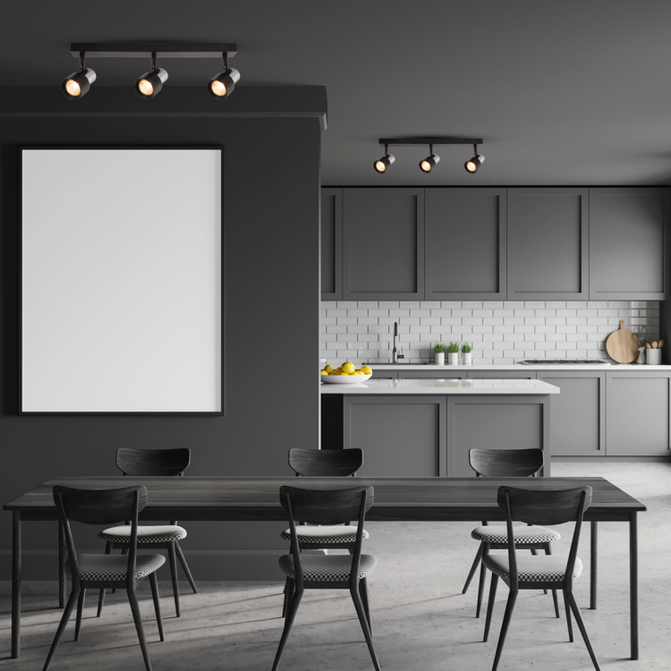 Lampa Sufitowa Cino 3xGU10 Czarny + Chrom ML9949 Milagro