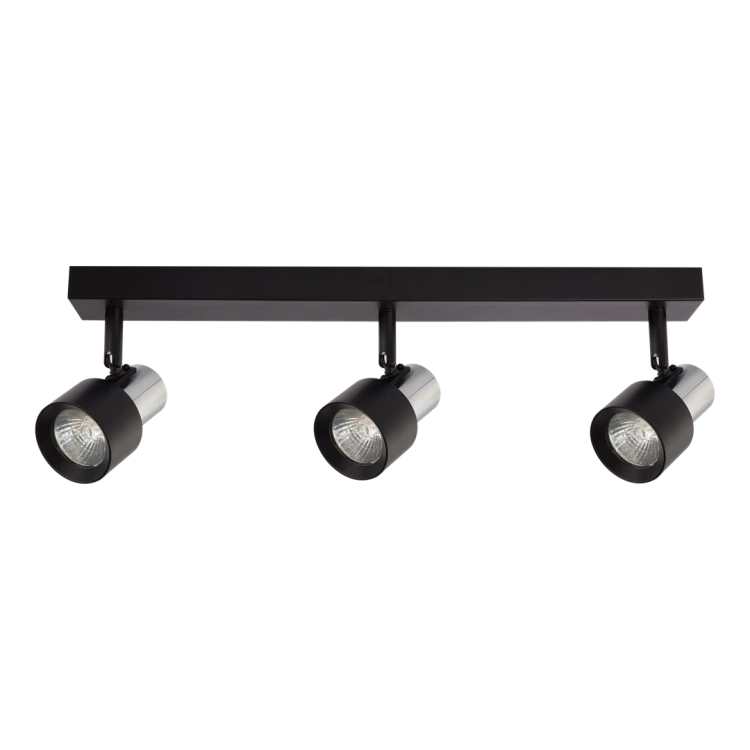 Lampa Sufitowa Cino 3xGU10 Czarny + Chrom ML9949 Milagro