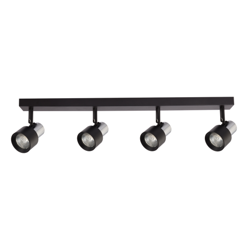 Lampa Sufitowa Cino 4xGU10 Czarny + Chrom ML9951 Milagro