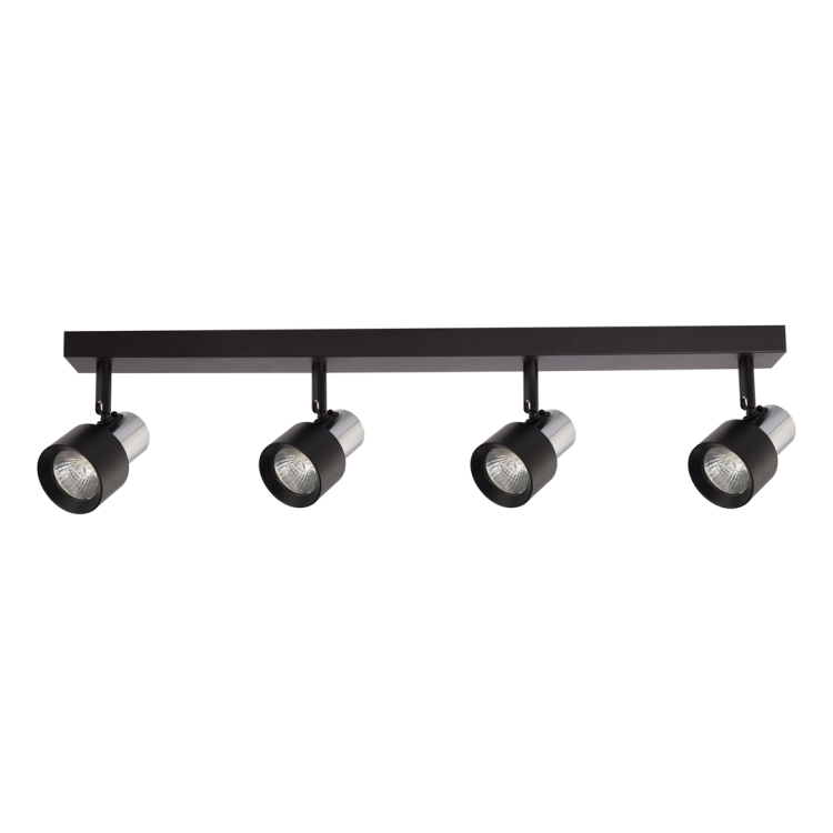Lampa Sufitowa Cino 4xGU10 Czarny + Chrom ML9951 Milagro