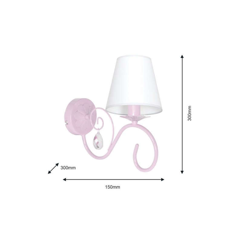 Kinkiet SARA PINK 1xE14/40W/230V MLP1050 Milagro