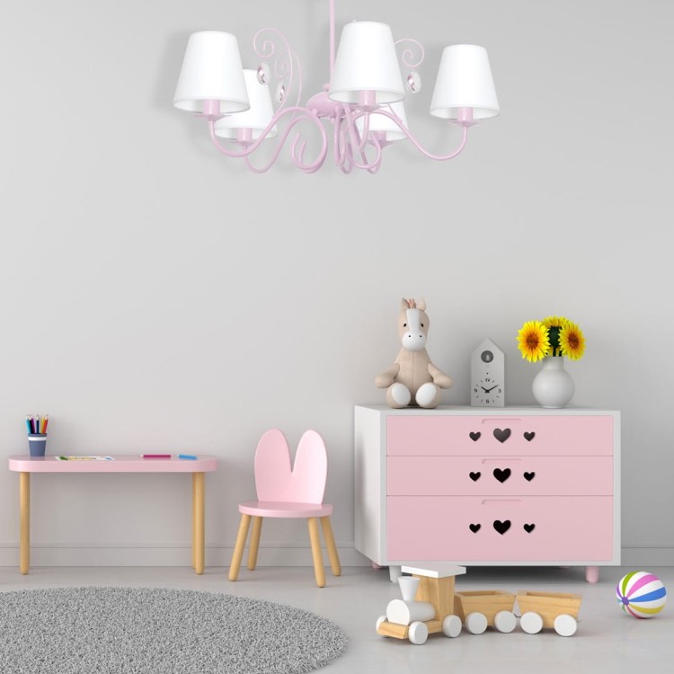 Żyrandol SARA PINK 5xE14 MLP1052 Milagro
